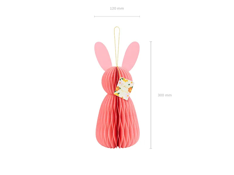Papier-Dekoration honeycomb Kaninchen, 30 cm