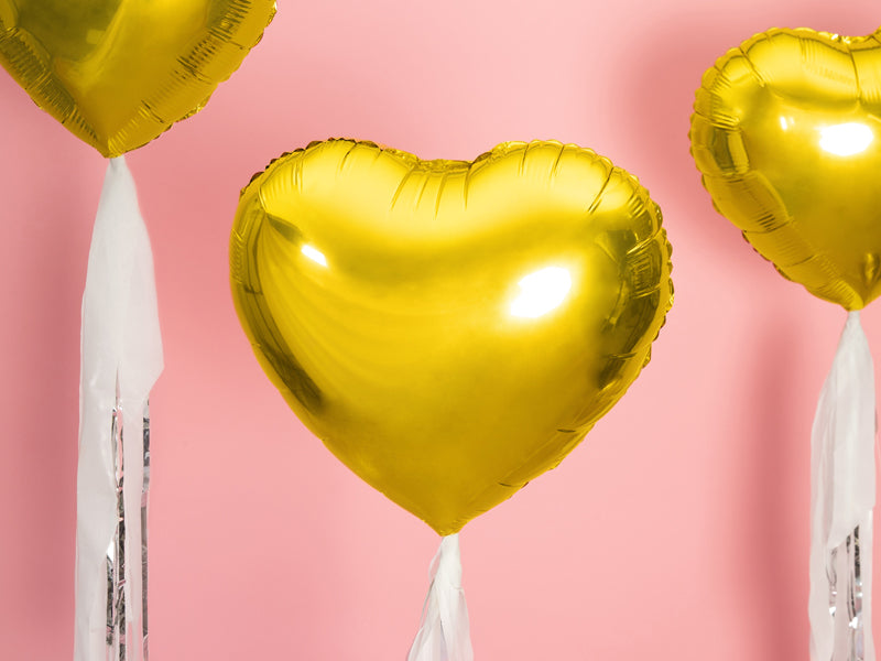 Folienballon Herz Gold