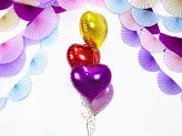 Folienballon Herz Dunkelrosa