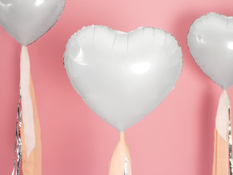 Folienballon Herz Weiß