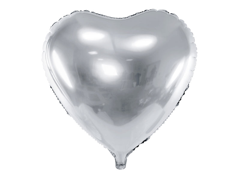 Folienballon Herz Silber